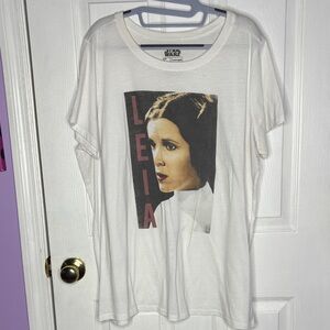 Star Wars White Leia Short Sleeve Tee